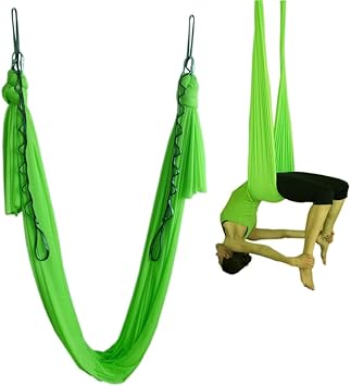 Amazon.com : Wellsem Elastic Yoga Aerial Swing Yoga Hammock ...
