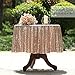 Poise3EHome 50 Inch Round Rose Gold Sequin Tablecloth for Party Cake Dessert Table Exhibition Events