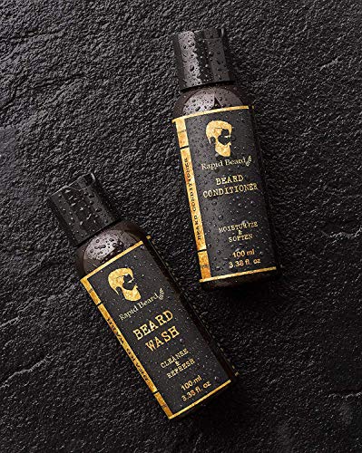 Beard Grooming kit for Men Care - Unscented Beard Oil, Beard Shampoo Wash, Beard Conditioner Softener, Beard Balm Leave in Wax Butter - Styling Shaping & Growth Mustache Gift Set - Thumbnail 4