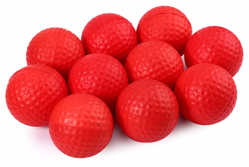 レッド Mm Zeroyoyo10pcsインドアトレーニングスポンジゴルフボールスイングソフト練習ボール42 6 B06wp5ydbk ゴルフ練習ボール 優れた品質 Anoual Ma