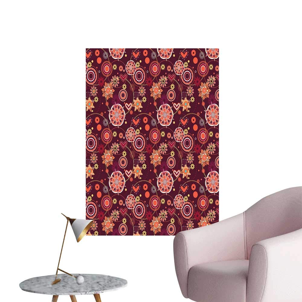 Amazon Com Red And Brown Self Adhesive Wallpaper For Home