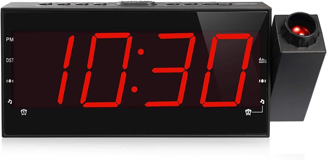 Projection AM FM Radio Alarm Clock with Adjustable Projector Buy
