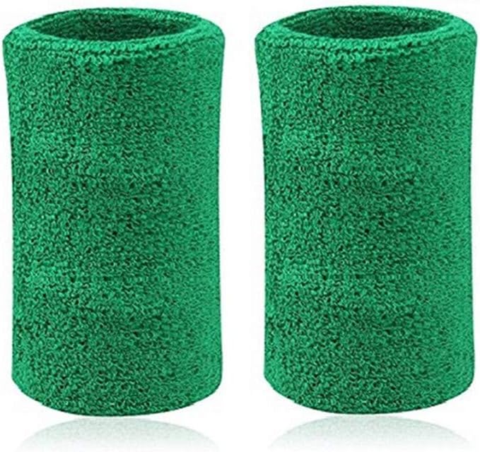 Baselay 6 inch Wrist Sweatbands Sports Wristband Cotton Sweat Band