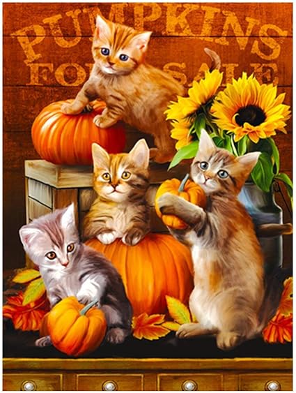 Abkbcw 5d Diamant Peinture Plein Diamant Halloween Dessin Anime Chat Mosaique Broderie Decoration Decoration De La Maison 30x40 Cm Amazon Fr Cuisine Maison