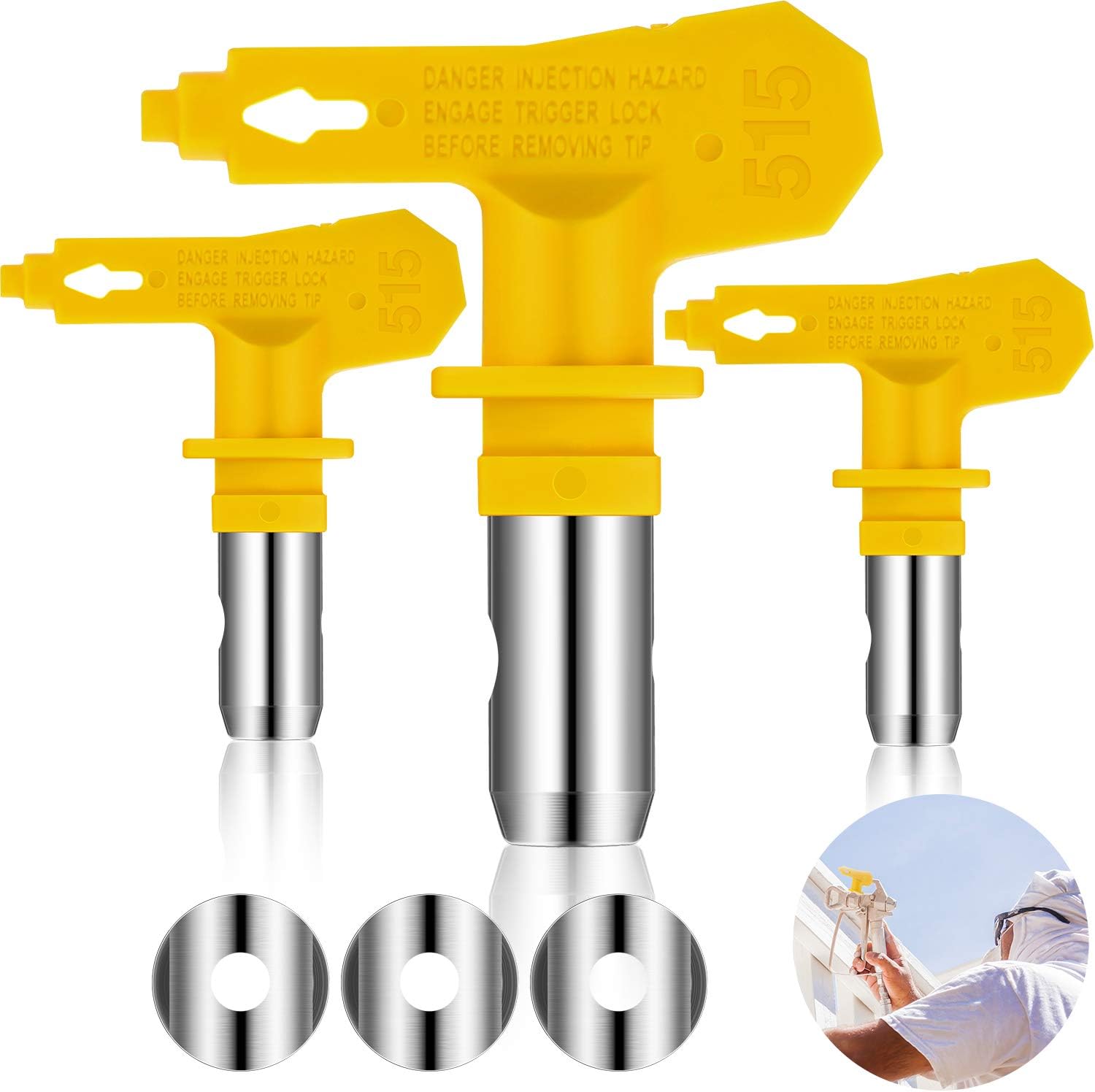 3 Pieces Reversible Airless Sprayer Tip Airless Paint Spray Guns and