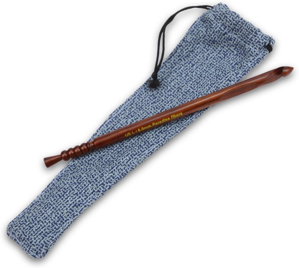 Paradise Fibers Handcrafted Artisan Crochet Hooks - Rosewood, Size D 3.25mm