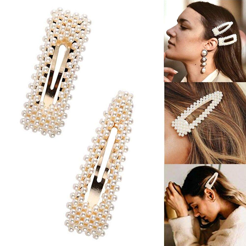 Pearl Hair Clips, Decorative Artificial Pearl Hair Pins Barrettes for