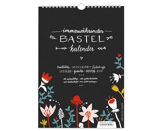 A4 Design Bastelkalender immerwährend zum Selbstgestalten | Fotokalender, Kreativkalender, Geburtstagskalender ohne Jahr | DI