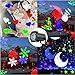 slashome Christmas LED Projector Light with 10 Pattern Waterproof Snowflake Dynamic Slides, Multi