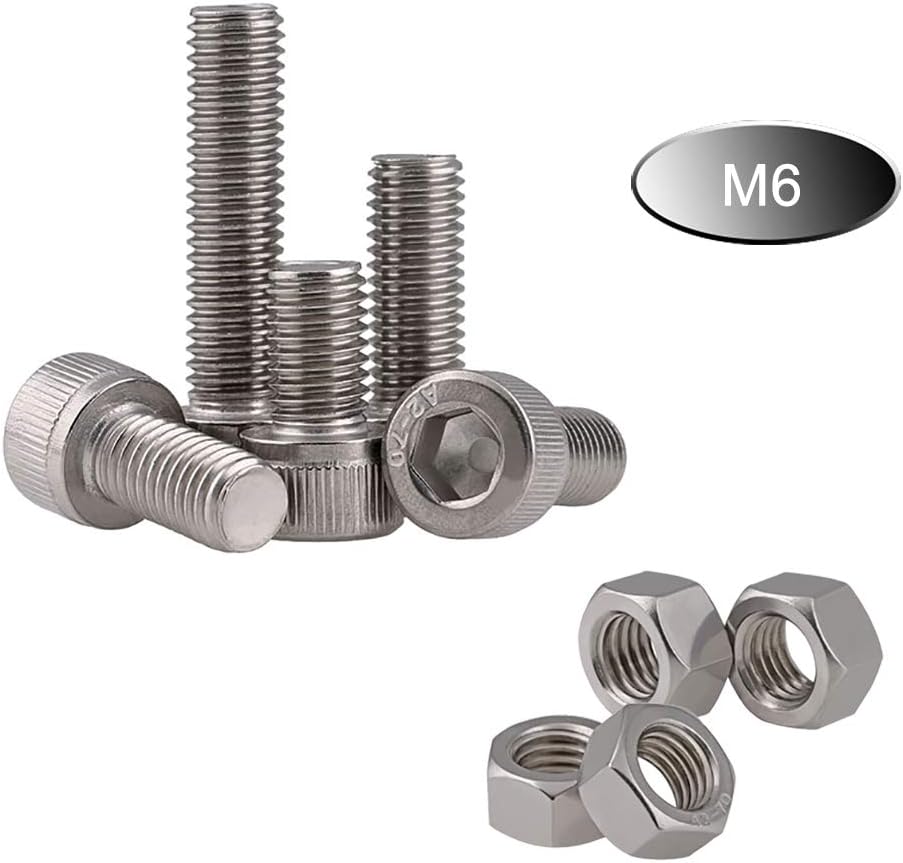 newlng M6 Nuts and Bolts Set 304 Stainless Steel Hexagon Socket Head Cap Screws Hexagon Socket Head Screw Head Mechanical Parts Bolt And Nut Combination Box - Image 4