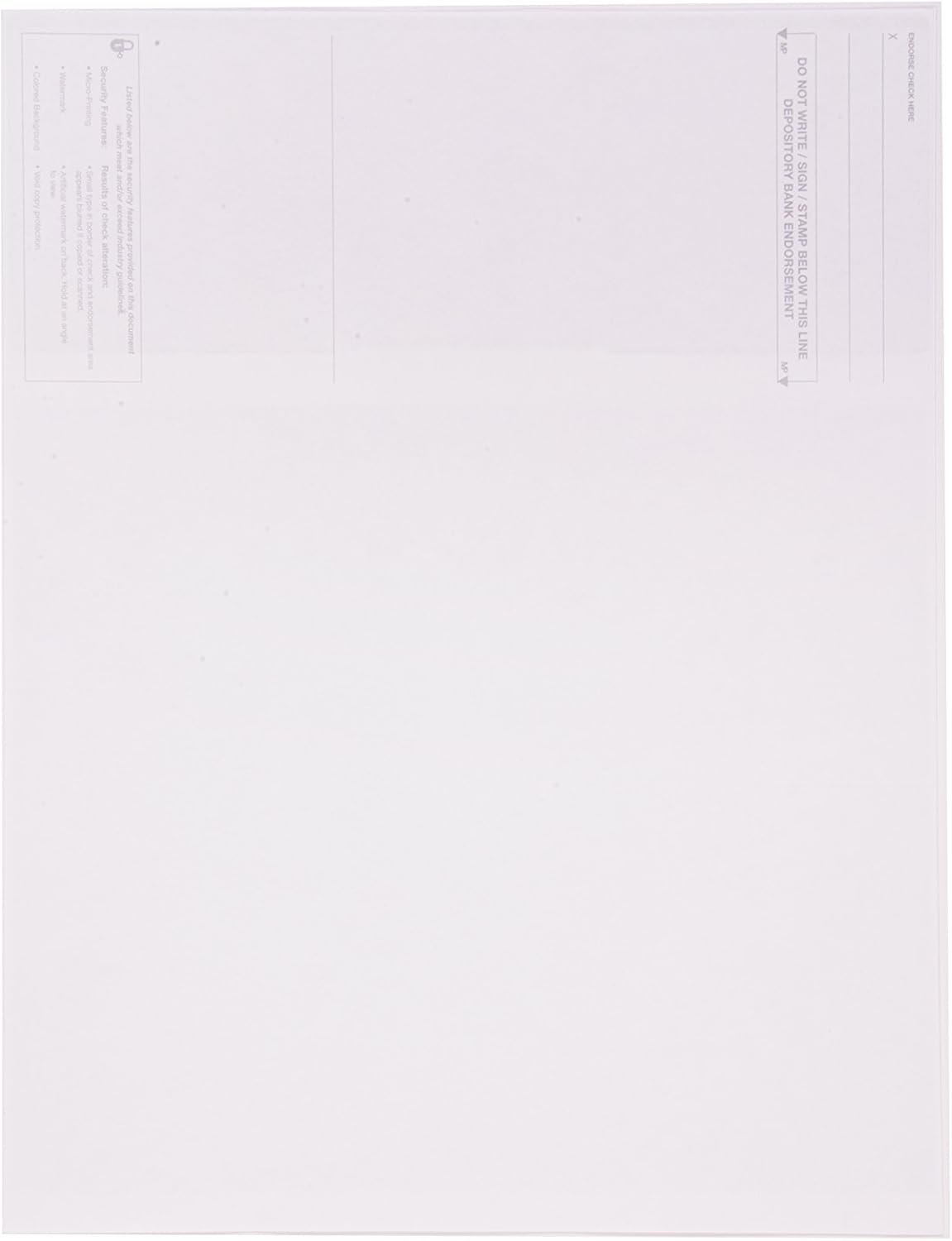 Check O Matic Computer Check Paper – Pack of 100 Blank Stock Payroll Sheets with Check on Top and Stub on Bottom – Security Features & Laser Printer Compatible for Home and Business – Blue Diamond : Office Products
