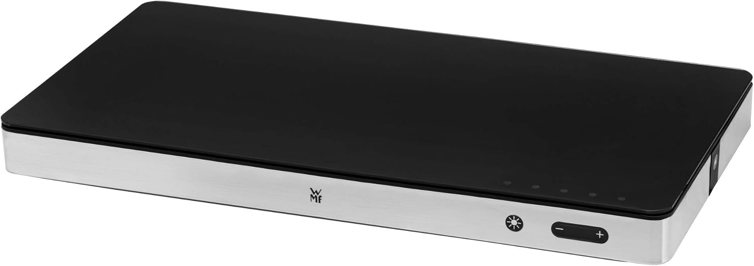 WMF Ambient Kühl-& Warmhalteplatte elektrisch, Wärmeplatte, zum Wärmen und Kühlen von Speisen, 270 Watt, Ambient Light, Glasoberfläche