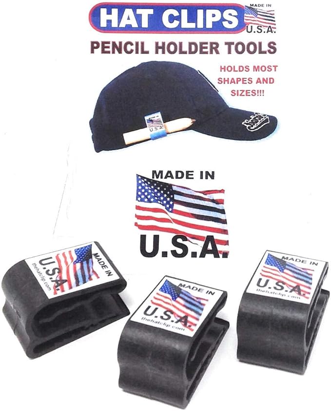 HAT CLIP PENCIL HOLDER TOOLS that can hold golf or carpenter pencils
