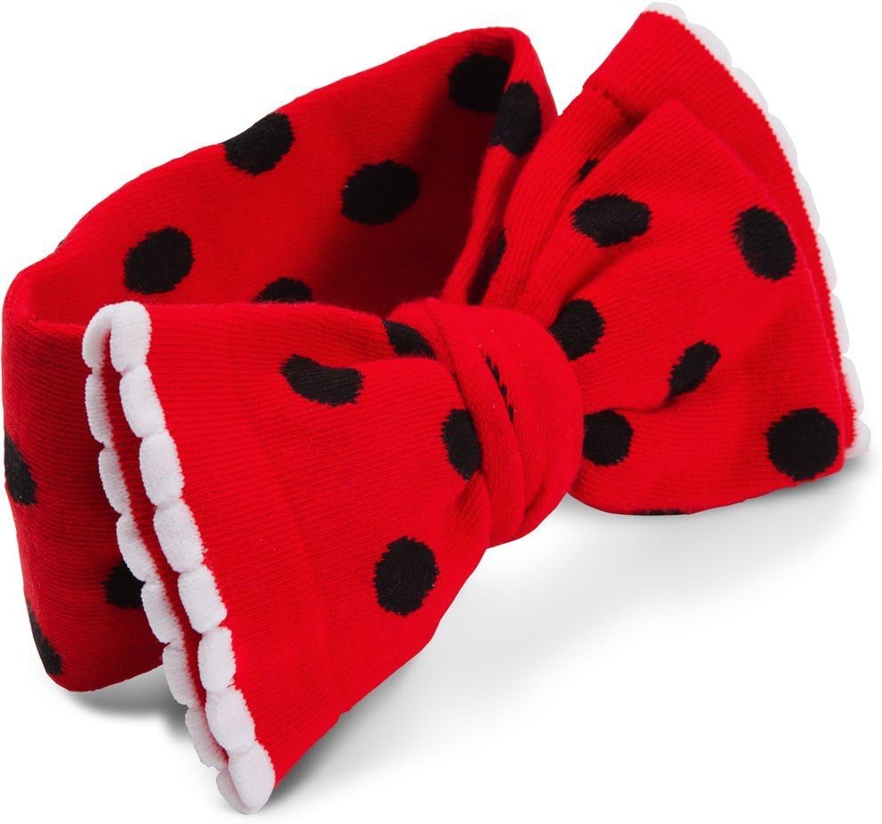 Izzy and Owie Bow Headband, Red Polka Dot Lady Bug Baby, 0-24 Months