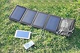 Solar Phone Charger by icefox (TM) 14W Dual Port mobile/Cell Phone solar charger with Smart Charge IC Technology. solar powered iphone charger compatible with for ipad,samsung,LG,Motorola HTC and many other IOS and Android phones
