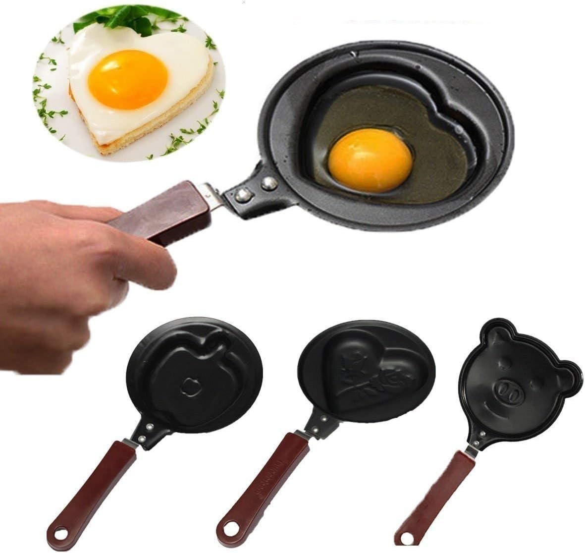 Geekmonkey Induction Base Non Stick Frying Pan, Black, 2 Pieces