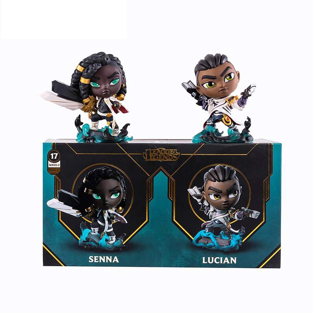 LAD 2Pcs Lucian and Senna Figure, The Purifier and The Redeemer,LOL AD'Carry/Sup Champs,Gift for LOL