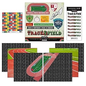 Scrapbook Customs Go Big Track and Field Themed Paper and Stickers Scrapbook Kit , 12 inch by 12 inch
