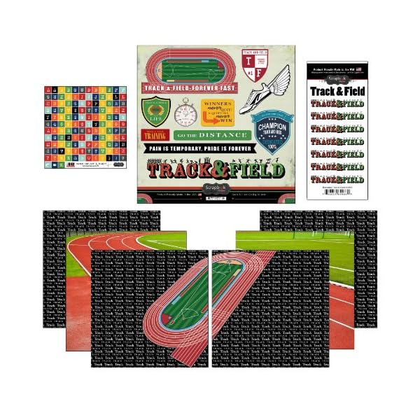 Scrapbook Customs Go Big Track and Field Themed Paper and Stickers