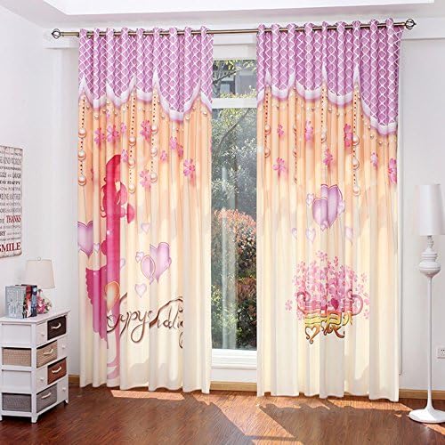 AINIJ Environmental protection Printing Linen flannel curtains/curtains fabric, shading, wedding holiday decoration curtain Fabric Vertical Curtains, 3m