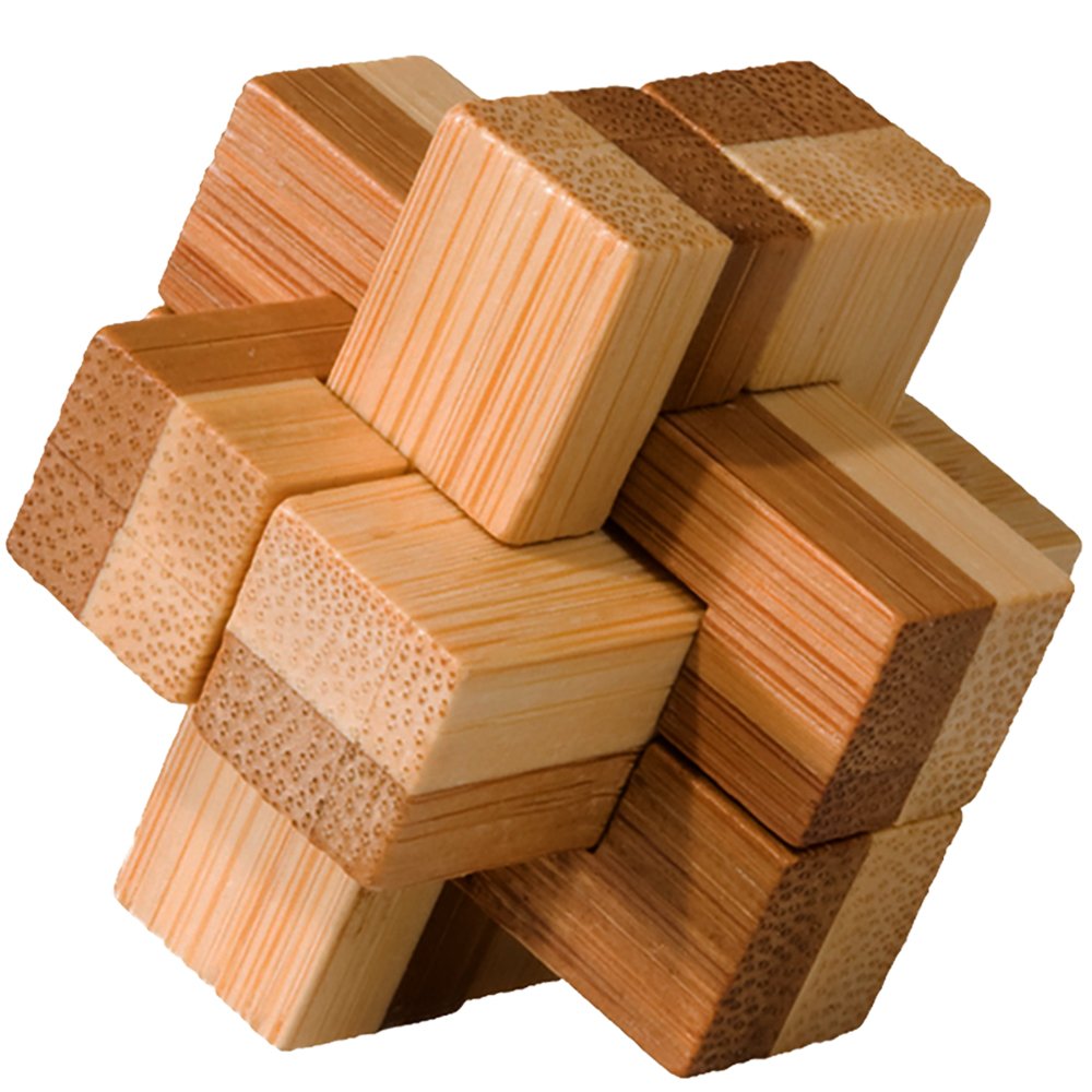 Fridolin Bamboo IQTest Puzzle, Block Cross Toys & Games Fridolin Bamboo IQTest Puzzle, Block Cross Toys & Games