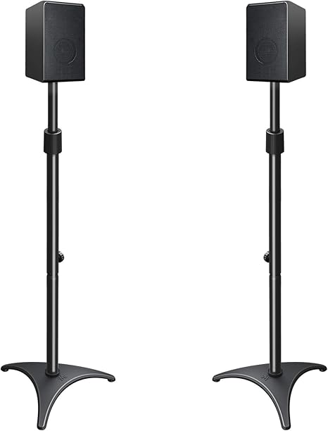Amazon Mounting Dream Md5401 高さ調節可能スピーカースタンドマウント 2つのフロアスタンド ヘビーデューティーベース 拡張可能なチューブ 11ポンドのスタンド付 35 5 48インチの高さ調整 Mounting Dream スピーカー台 スタンド