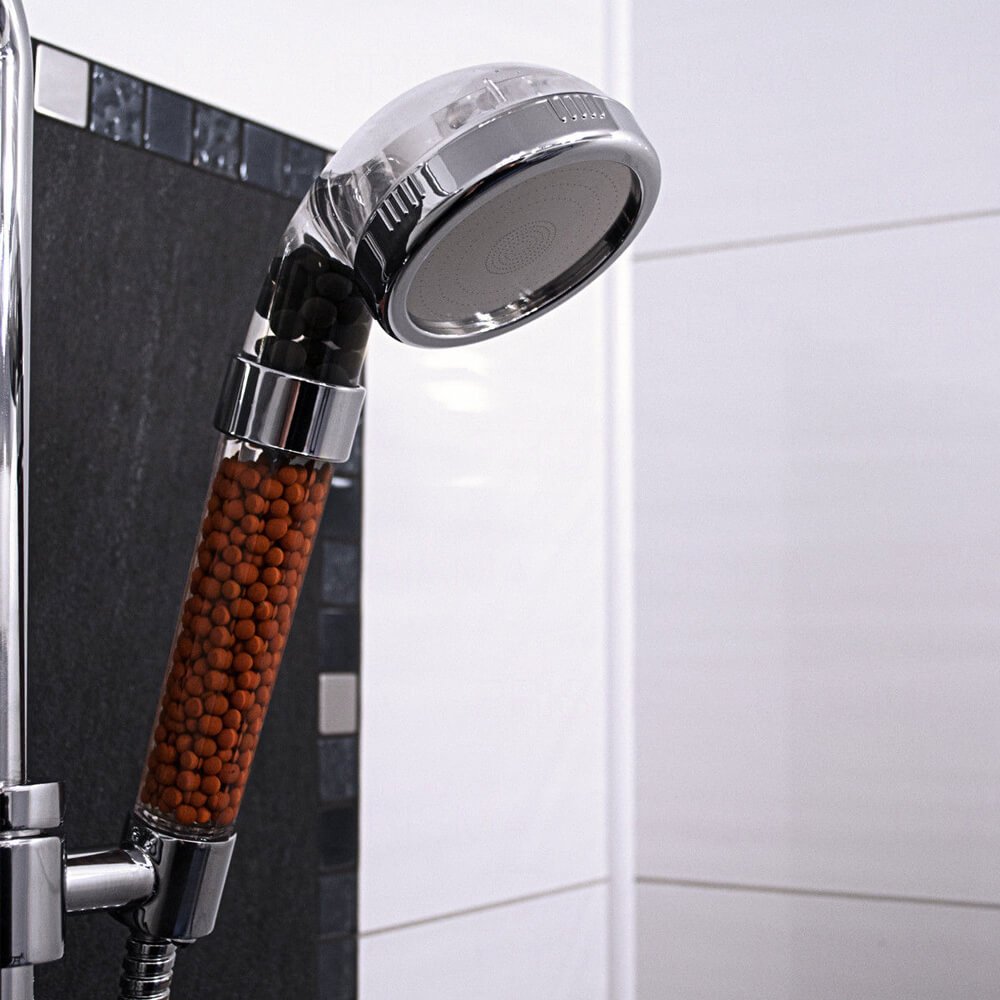 Denshine Shower Head, Ionic Filter Shower Head Detachable High Pressure Handheld Shower Head Anion Energy Ball Handheld Shower for Dry Skin and Hair Water Saving and Water Purifying