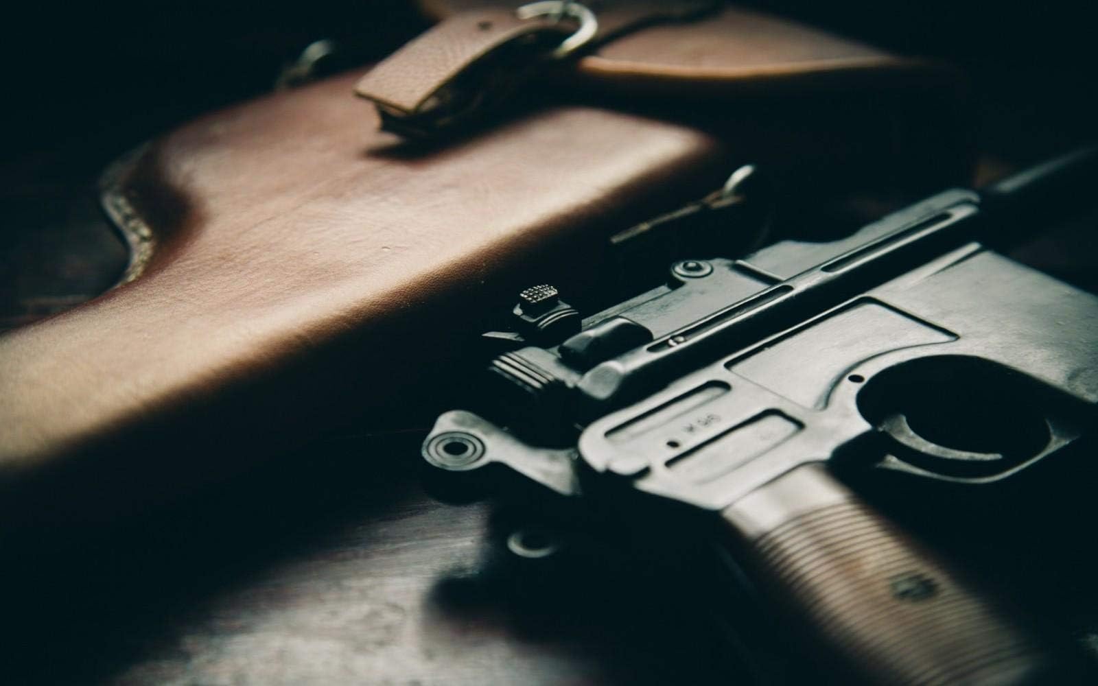 Wooden Puzzle 1000 Piece Jigsaw Puzzle -Mauser Pistol Pattern - Educational Toy for Kids and Adults