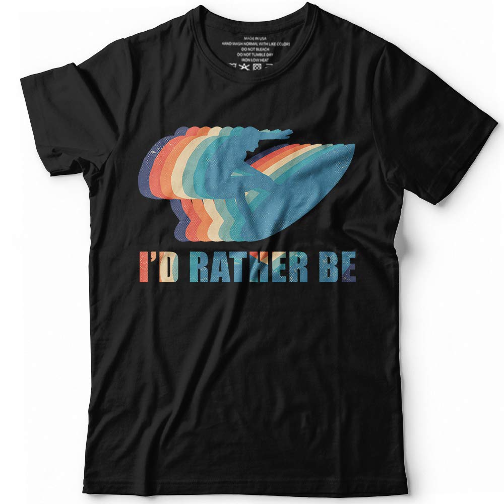 Surfing I'd Rather Be Vintage Sports Customized Handmade T Shirt