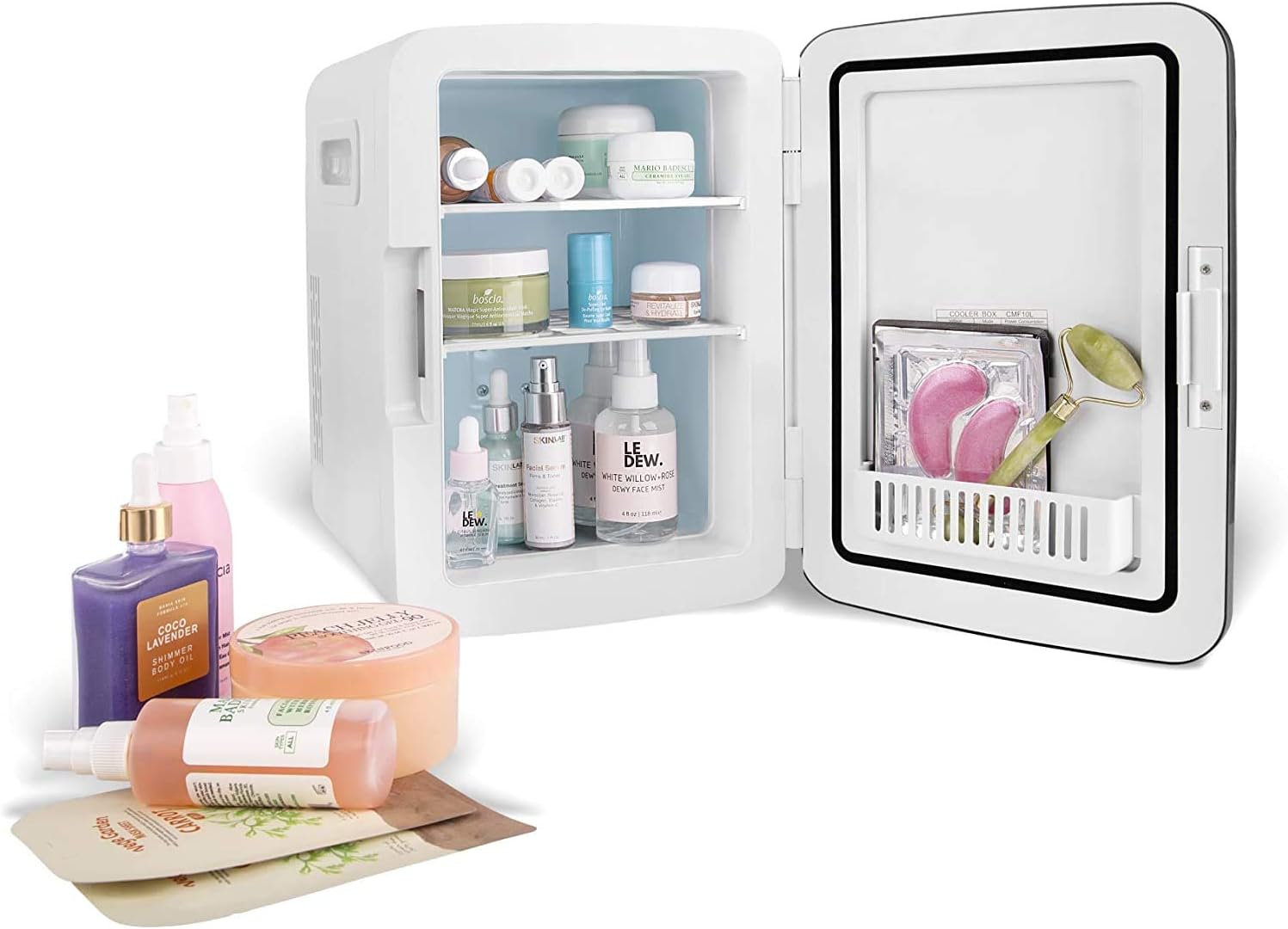 Mini Fridge 9 Litre/12 Can AC/DC Portable Thermoelectric Cooler and Warmer for Skincare, Foods, Medications, Home and Travel