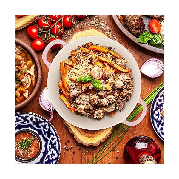 Retro 5-Piece Ceramic Non-Stick Cookware Set, Pink