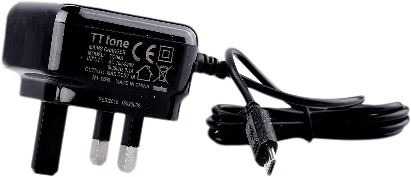 TTfone Mobile Phones Mains Charger (Mains Charger), Black - Image 5