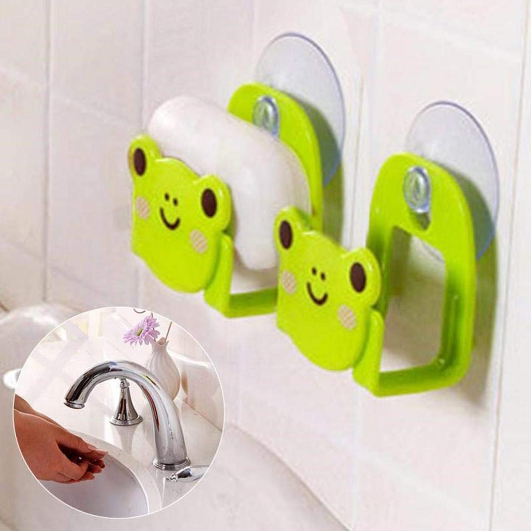 XioNiu Kitchen Sink Sponge Dish Cloth Holder Cartoon Strong Suction Cup Storage Rack Kitchen Storage & Organization Accessories