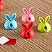 Drhob 4PCS Rabbit ears Multipurpose Cable Drop Wire Cable Drop Clips Holder Organizer（Random Color）