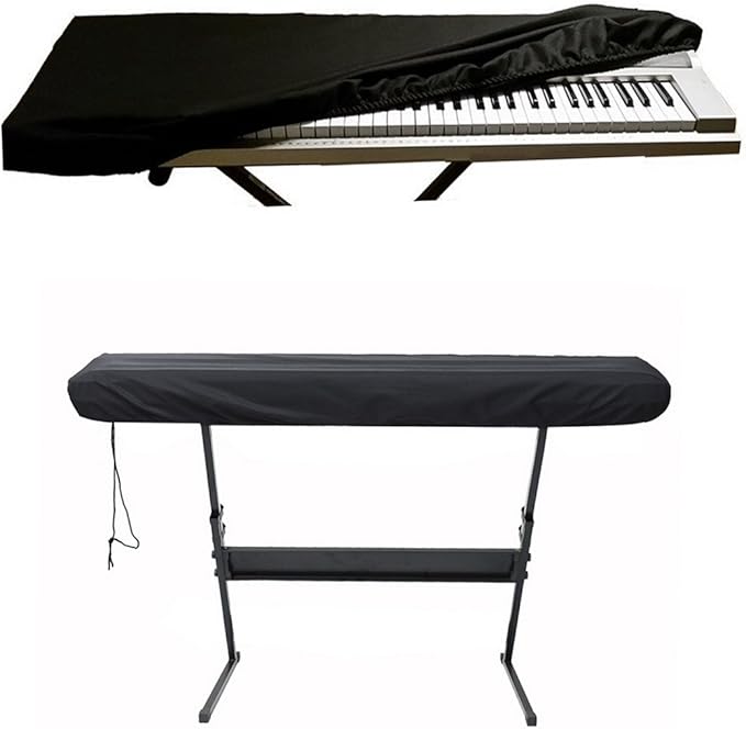 Amazon Co Jp Ca Mode Jp キーボード カバー ピアノ 61鍵用 保護紐付き キーボード ケース 電子ピアノ 鍵盤カバー 布カバー 軽量 防塵 通気性 ダストカバー 無地 シンプル 黒 鍵盤 黒 ブラック ホーム キッチン