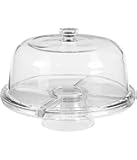 Perlli - Cake Stand Multifunctional Serving Platter and Cake Plate With Dome (6 Uses)