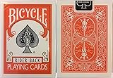 Orange Rider Back Bicycle Playing Cards Poker Size Deck USPCC
