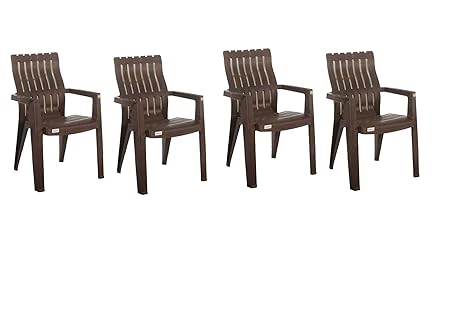 VARMORA LUMBO Chair (Set of 4) (Teak Wood Color)