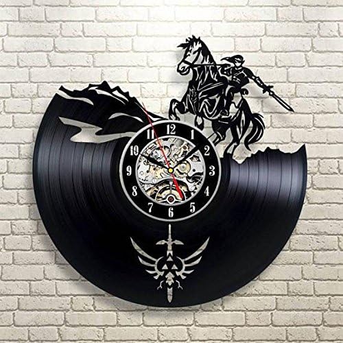Zelda Silhouette Design Vinyl Record Wall Clock Unique gifts for him her Gift Ideas for Mothers Day Father birthday anniversary wedding cute and original gifts for everybody