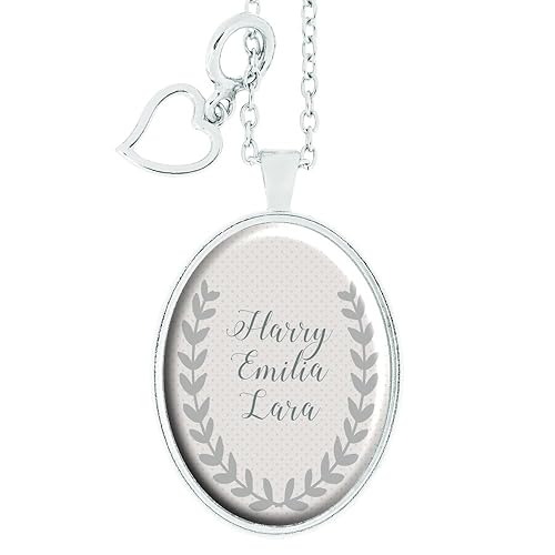 Namenskette Familie, Hals-Kette mit Namen, Schmuck Gravur, Namenskette, Anhänger mit Gravur, Kette Gravur, Namenskette für Ma