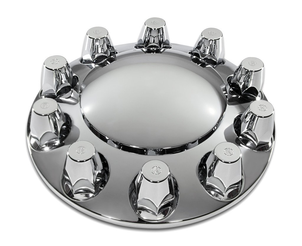 Chrome Plastic Semi Truck Front Wheel Axle Hub Covers 1.5 Removable Cap