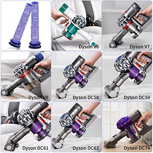 morpilot 3PCS Filtros Lavables para Dyson Aspiradora V6 V7 V8 DC58 DC59 DC61 DC62 DC74, Reemplazo para DY-965661-01