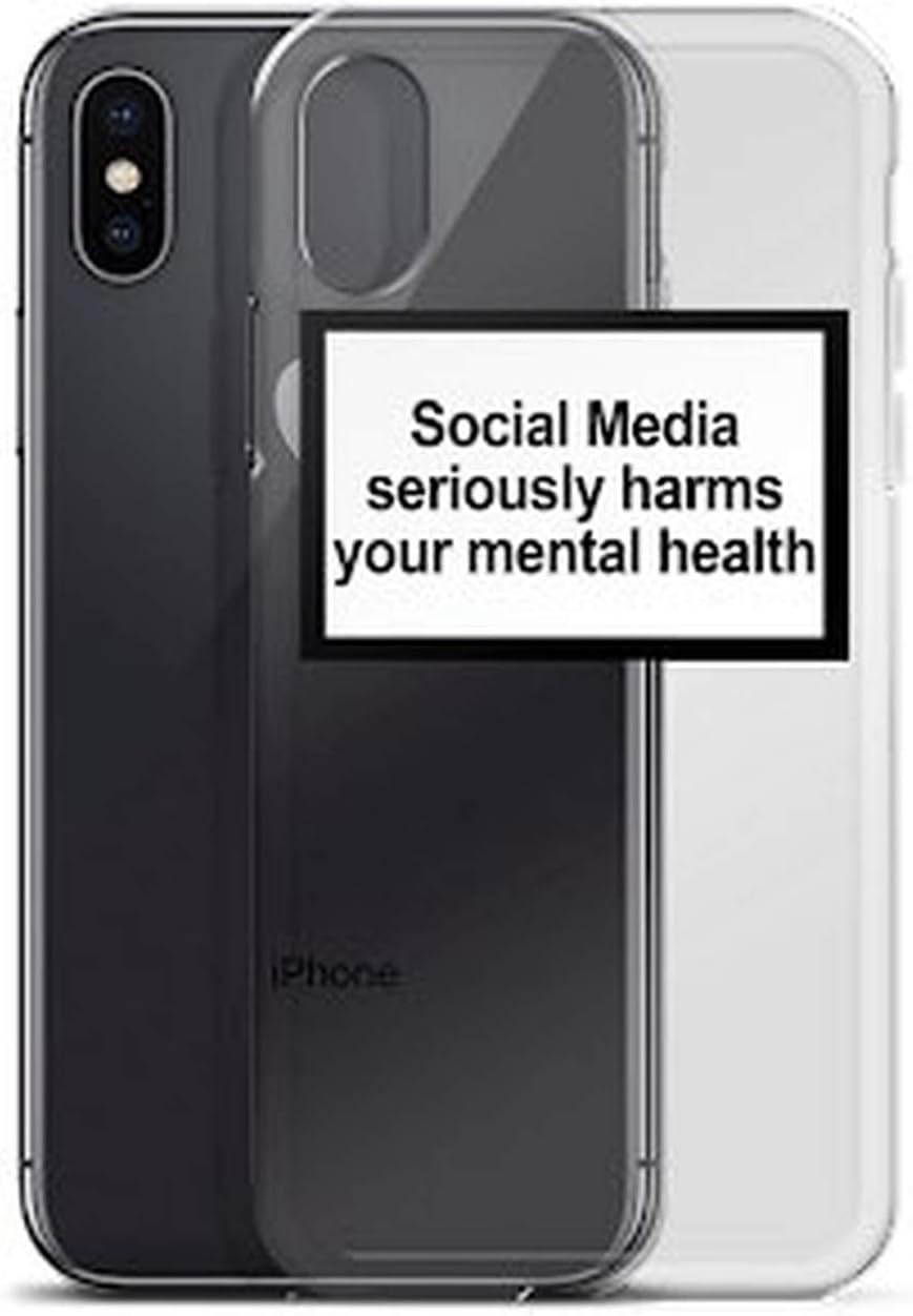 Social Media Seriously Harms Your Mental Health Phone case for iPhone X XR XS MAX 8 7 6 6s Plus Soft Silicone Back Cover Capa,190015,for iPhone 8 Plus
