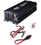 ERAYAK 500W Power Inverter Dual US Outlets,3.1A Dual USB Charging Ports w/ Car Cigarette Lighter Cable & Alligator Clips Cable,DC12V to AC110V,for Blender,Game Console,Cooler,Cell Phone,Tablet-8095U