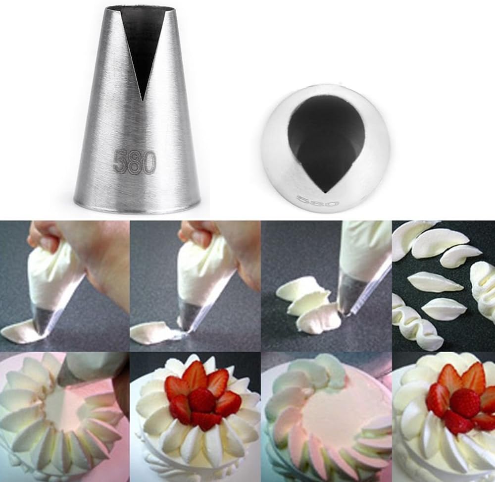 JD Million shop Popular 580# Flower Icing Piping Tips Nozzle Cake Cupcake Decorating Pastry Tool