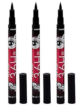 Yanqina Precision Liquid Waterproof Lash Eyeliner Pencil (Colour: Black) (Pack Of: 3)