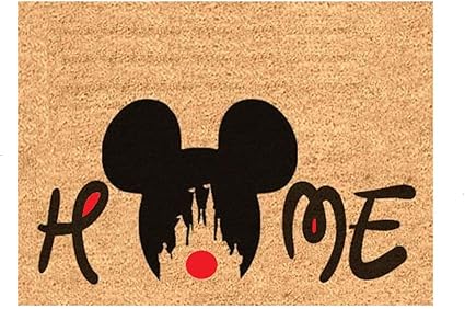 Amazon ミッキーマウス ファニー ウェルカムホームドアマット お手入れ簡単 ドアマット ギフト Maxecor ドアマット