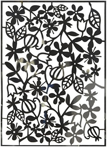 Universal Crafts USA Poppy Garden Poppy Crafts Stainless Steel Stencils, 4.5 x 6.25"