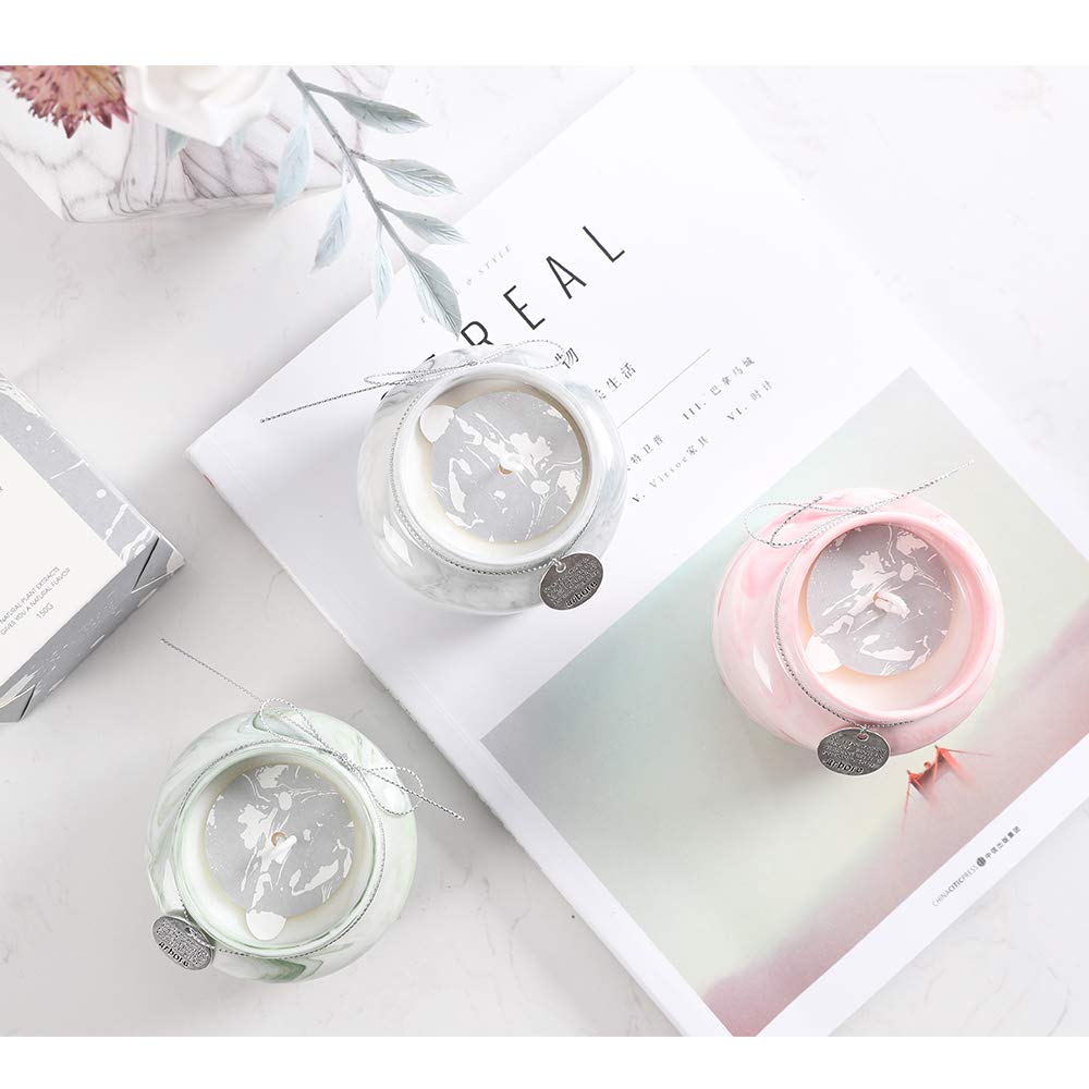 Natural Soy Wax Scented Candle, Aromatherapy Jar Candle, Fragrant Candle, Rosa, Pink, Relax & Fresh air, 1 piece