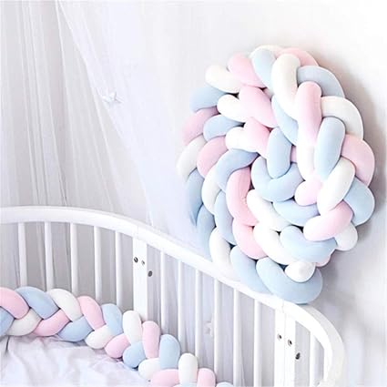 Namgiy Tour De Lit Tresse Pour Bebe Serpent Coussin Pare Chocs Protection Et Decoration Lit Et Berceau Pour Les Nouveau Nes Velours 2m 2 5m 3m Amazon Fr Bebes Puericulture